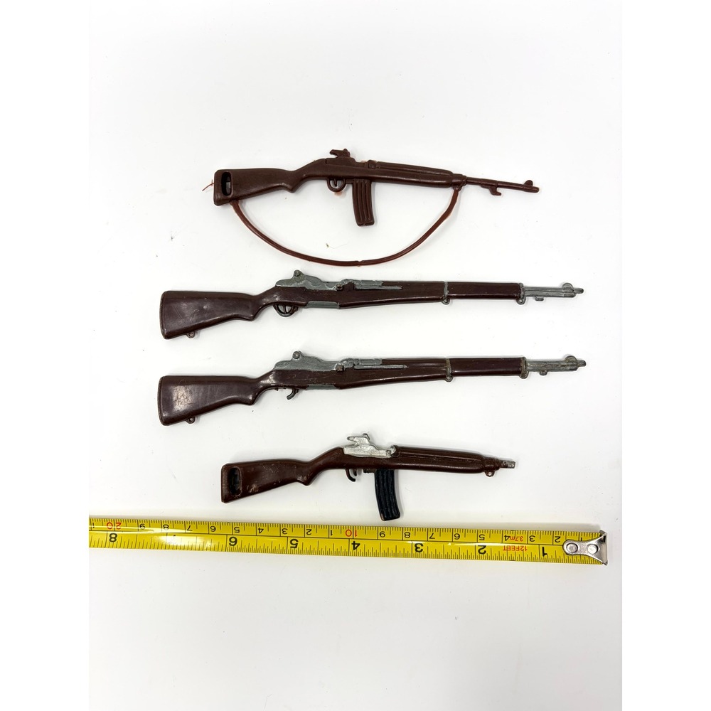 Vintage GI Joe Accessories Lot 4 Rifles M1 Garand Carbine 12 Inch Figures Hasbro